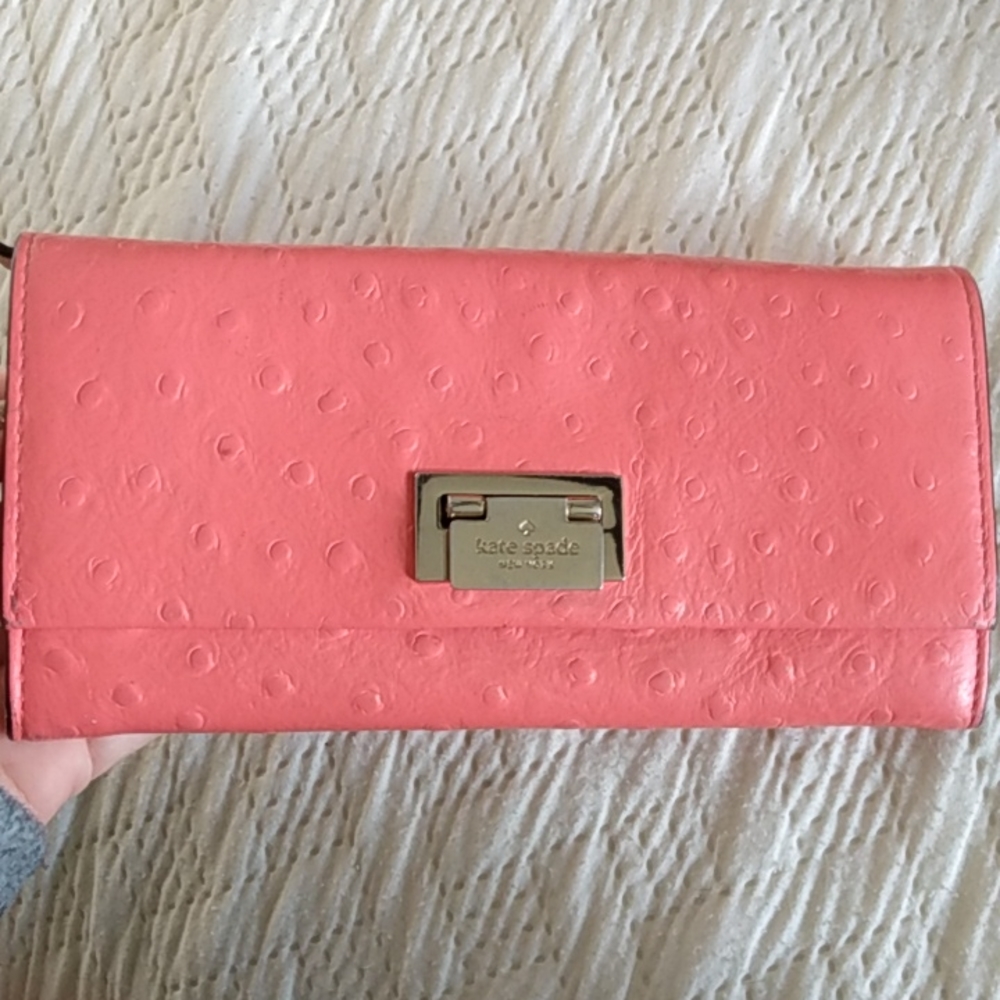 Coral Kate spade wallet